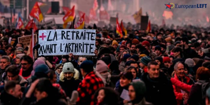 Manifestation contre la reforme de retraite en France